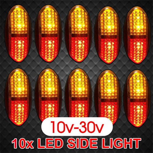 10x 16 LED Side Marker Red Lights For Freightliner Peterbilt Truck Cab Sleeper E