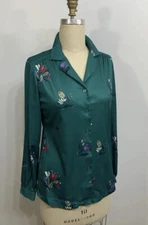 Vintage Top 1970s Tulip Florals Medium