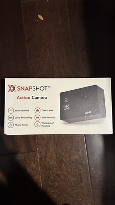 SNAP SHOT ACTION CAMERA 4k Wi-Fi As Card Waterproof Loop Recording Brand New