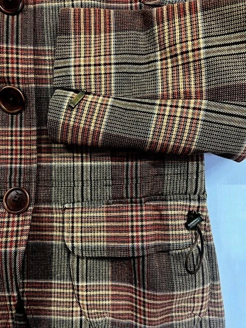 Chaqueta Faconnable France Mujer Marrón Espiga Lana Tweed Ecuestre Clásica 6 Foto 3 de 4