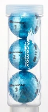 Chromax M5 Metallic High Visibility Blue Golf Balls, Tube of 3, NEW