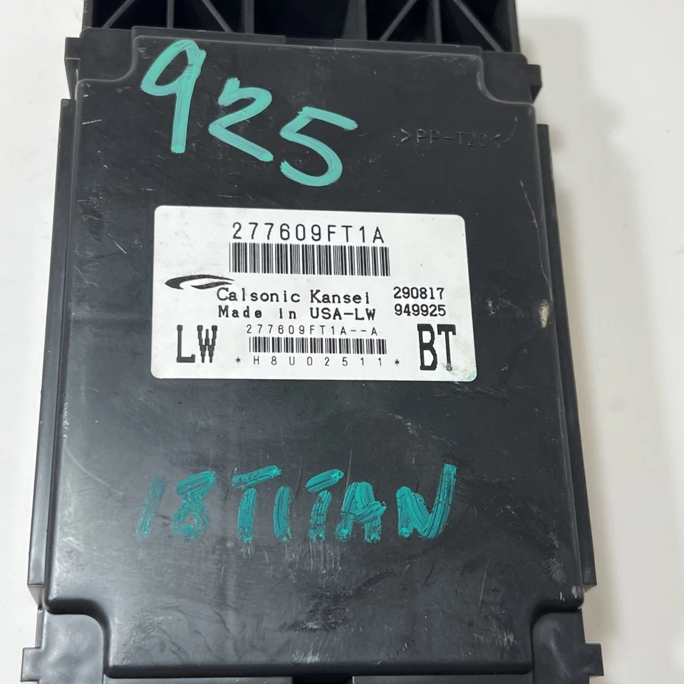 2018 NISSAN TITAN AIR CONDITIONER CONTROL AMPLIFIER MODULE 277609FT1A OEM - Imagem 2 de 4
