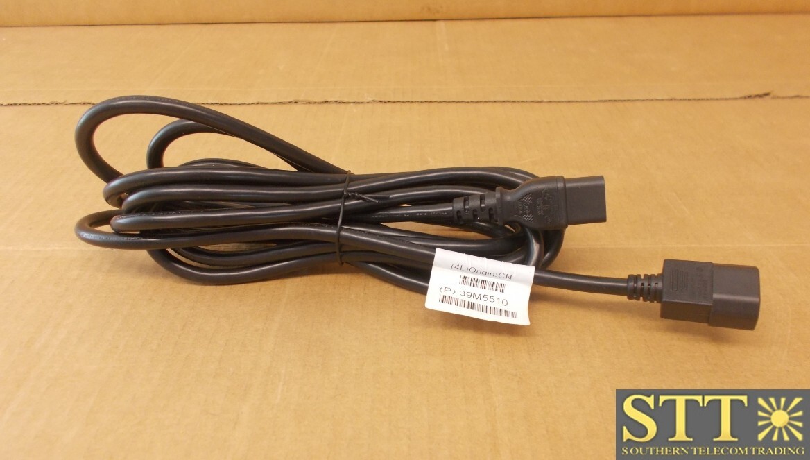 IBM 39M5510 Power Cord 14ft Cable C13 to C14 16 AWG for sale