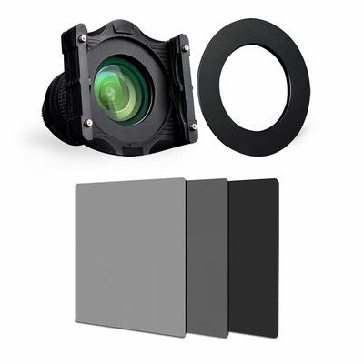 Zome Full Neutral Density ND2 ND4 ND8 Filter+Holder+82mm Adapter Ring For Cokin