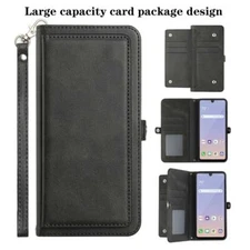 For LG Stylo 6 Card Slots Leather Wallet Flip Holder Stand Case Cover With Strap