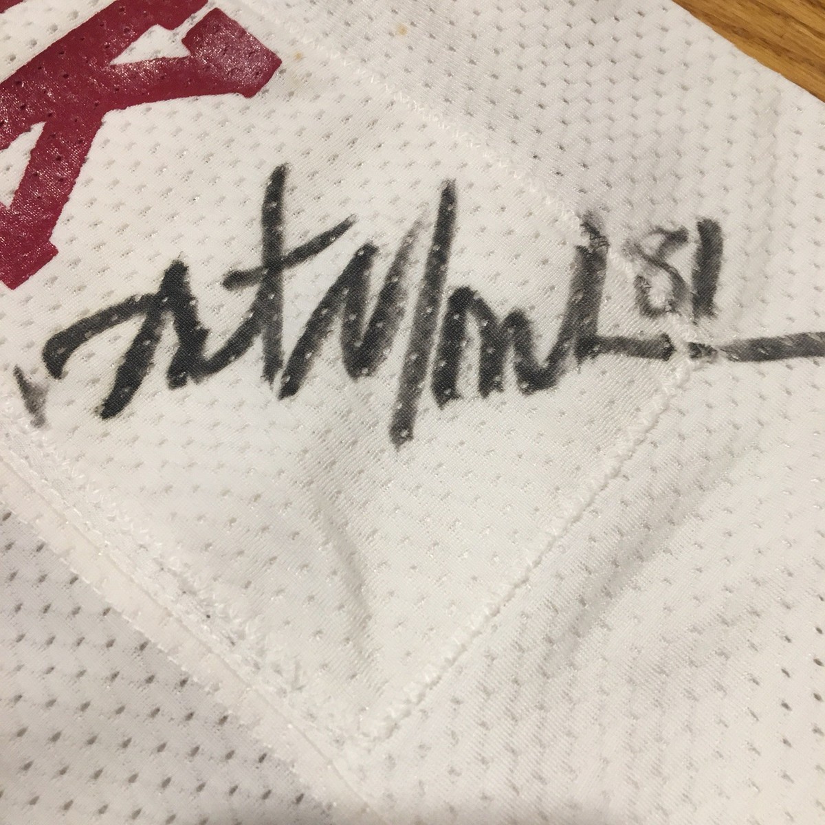 Vntg Signed NFL Washington Redskins Art Monk Jersey By Russell 90s