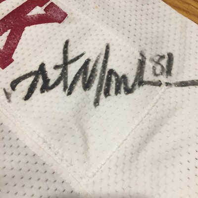 Vntg Signed NFL Washington Redskins Art Monk Jersey By Russell 90s