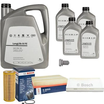 BOSCH Inspektionspaket 9 L VW Motoröl 0W-30 Longlife III FE für Crafter 30-50 - Bild 1 von 4