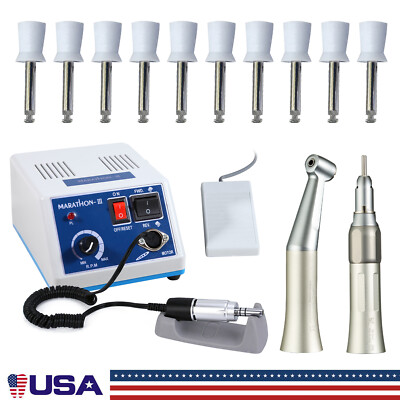 Dental Lab Marathon Micromotor 35K RPM/ Low Speed Handpiece / 100*White Cups