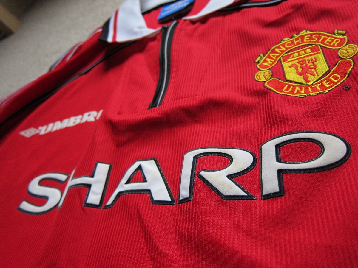 98/99 Manchester United BECKHAM Soccer Jersey Football Shirt