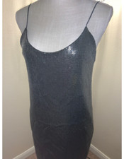 Woman's Zara Grey/Silver Spaghetti Strap Sequin Dress Size S