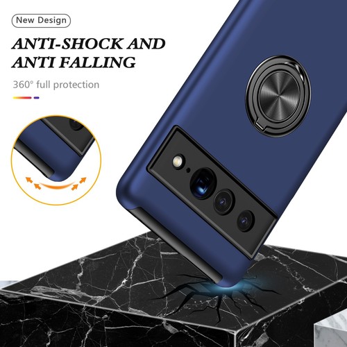 For Google Pixel 6a/7a/7 Pro/8 Pro Shockproof Hybrid Ring Holder Hard Phone Case - 第 2/22 張圖片