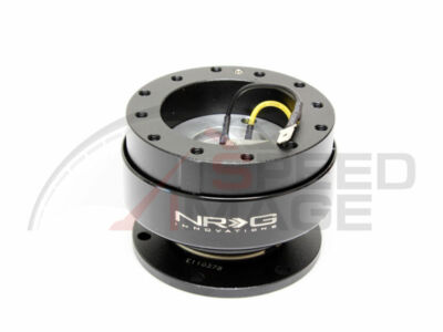 NRG STEERING WHEEL GEN 2.0 QUICK RELEASE BLACK BODY BLACK RING SRK-200BK