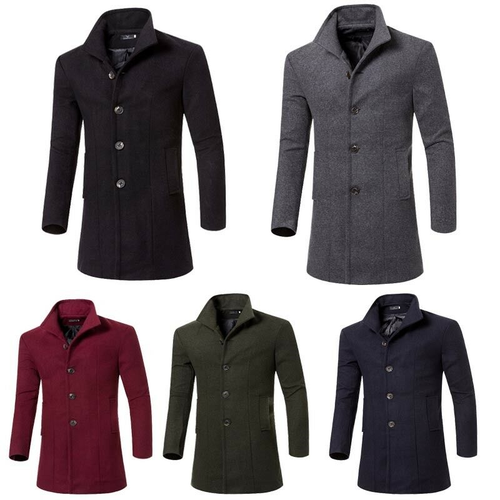 Mens Fashion Jacket Winter Warm Wool 