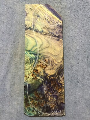 Dyed And Stabilized Poplar Burl Billet Guitar Top  .65 x 7.25 x 21''  #247