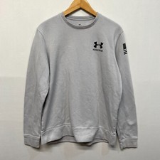 Under Armour Men Freedom Rival Terry Crew Sweatshirt Size Medium Gray B368 -30