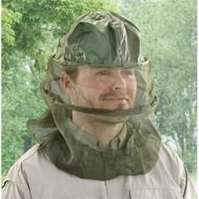 U.S. Military Surplus Mosquito Head Net Olive Drab Used Nylon Metal Wire Frame