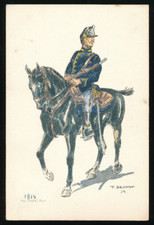 AK Belgische Milit&auml;runiformen Chasseurs a Cheval -1914- (1026)