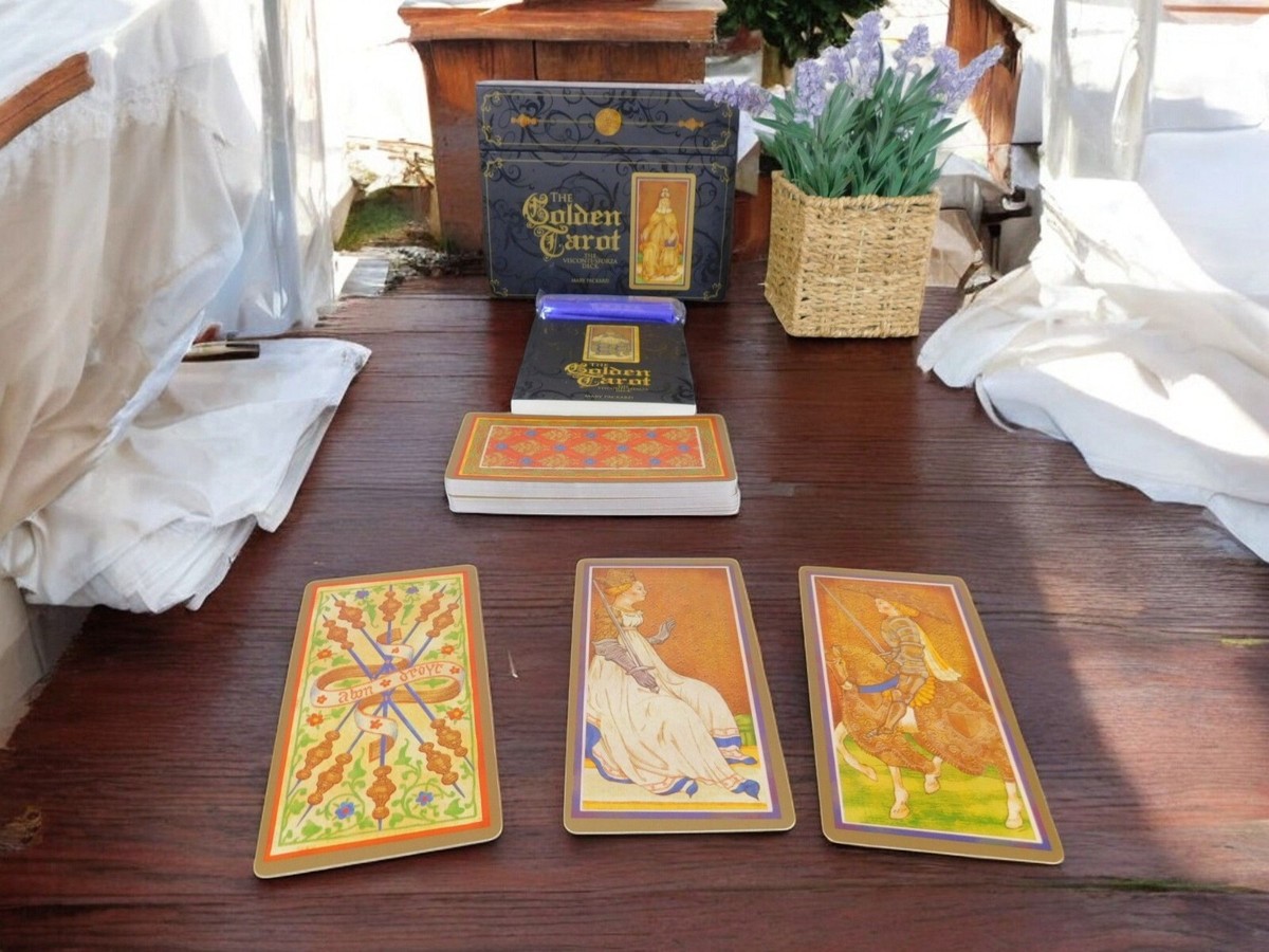 The Golden Tarot: Visconti-Sforza Deck by Mary Packard, New in Box