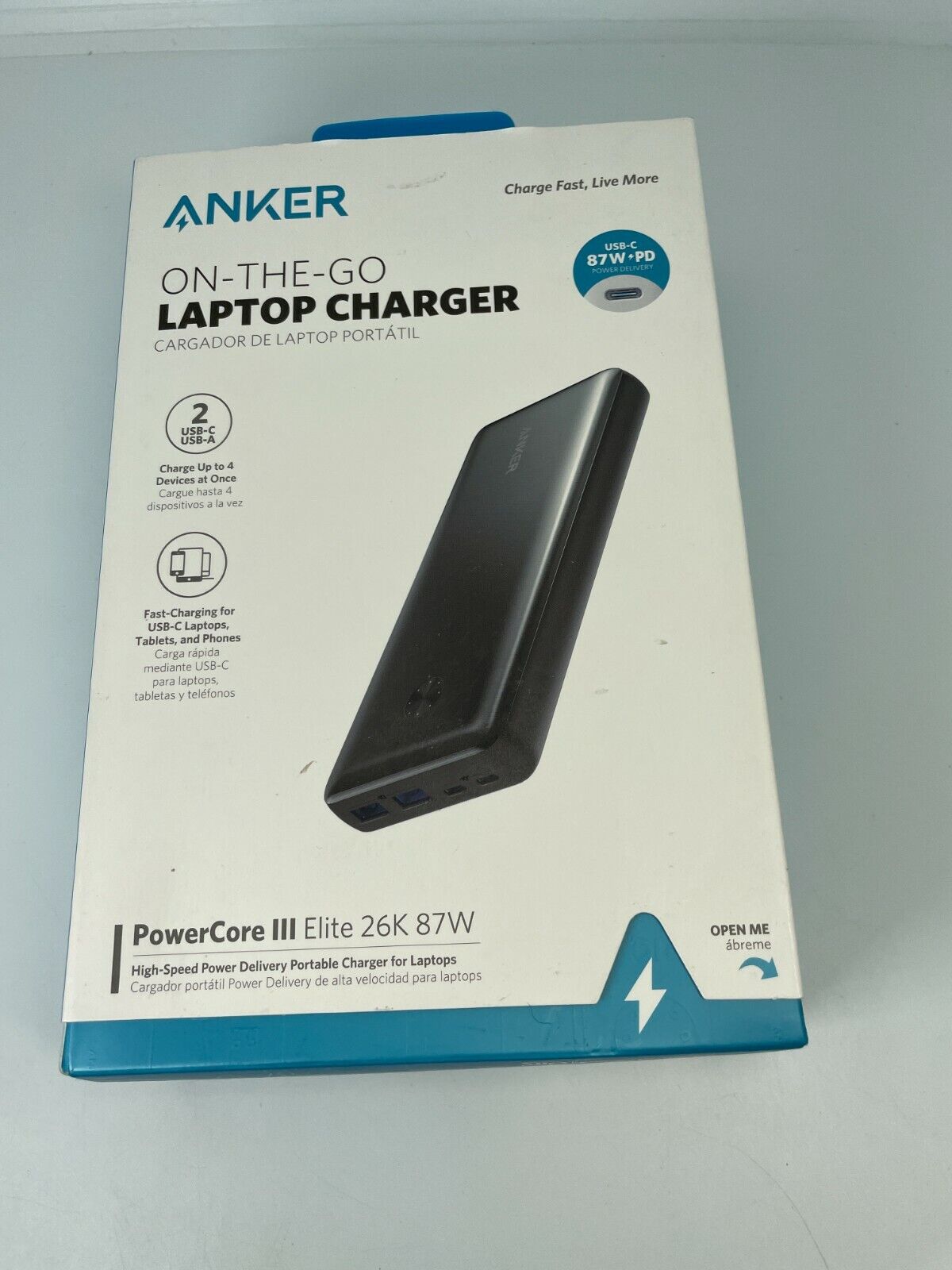 Anker PowerCore III Elite 26000 87W Portable Charger For Laptops Black  silver 194644046804