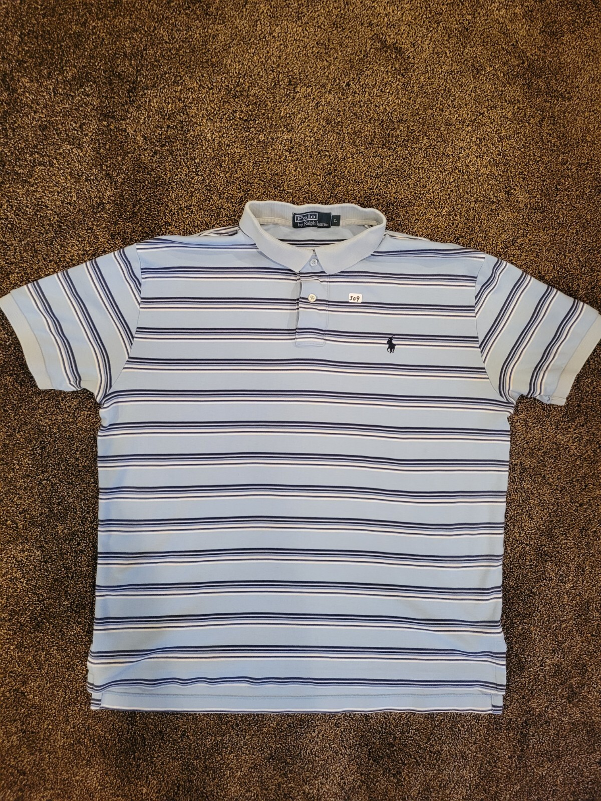 Polo Ralph Lauren camicia polo uomo grande manica corta blu pony casual leggera