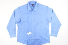 CLUB ROOM LIGHT BLUE MEDIUM 34-35 REGULAR FIT DRESS BUTTON FRONT SHIRT MENS NEW