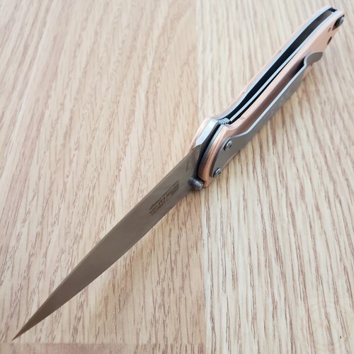 Kershaw Leek Assisted Folding Knife 3" CPM-154 Steel Blade Copper Handle 1660CU - Picture 5 of 11