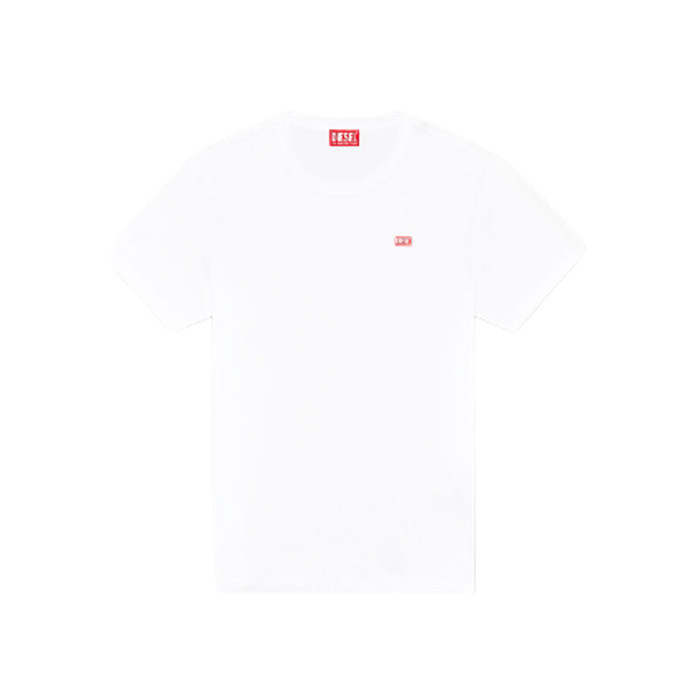 Diesel T-Miegor-K77 Mercerised Cotton White T-Shirt Men