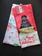 Star Wars Darth Vader Holiday Christmas Kitchen Towels Set of 2 New With Tags