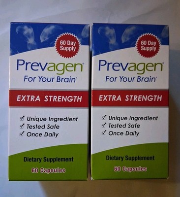 Lot Of 2 Prevagen Extra Strength 20 mg 60ct FREE SHIPPING USA!