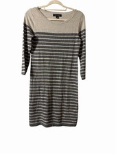 Banana Republic Italian Yarn Striped Sweater Dress Small Wool Cashmere