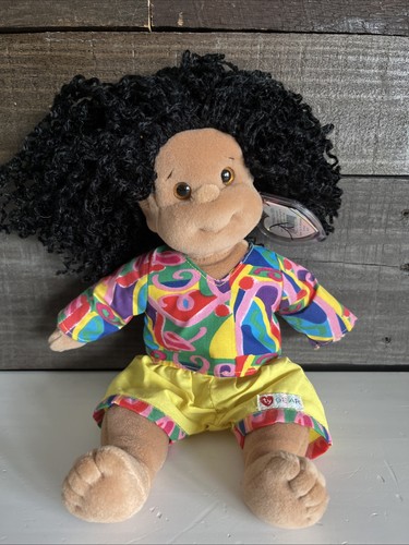 Vintage 90s Ty Beanie Kids Calypso African American Doll Plush Colorful Outfit