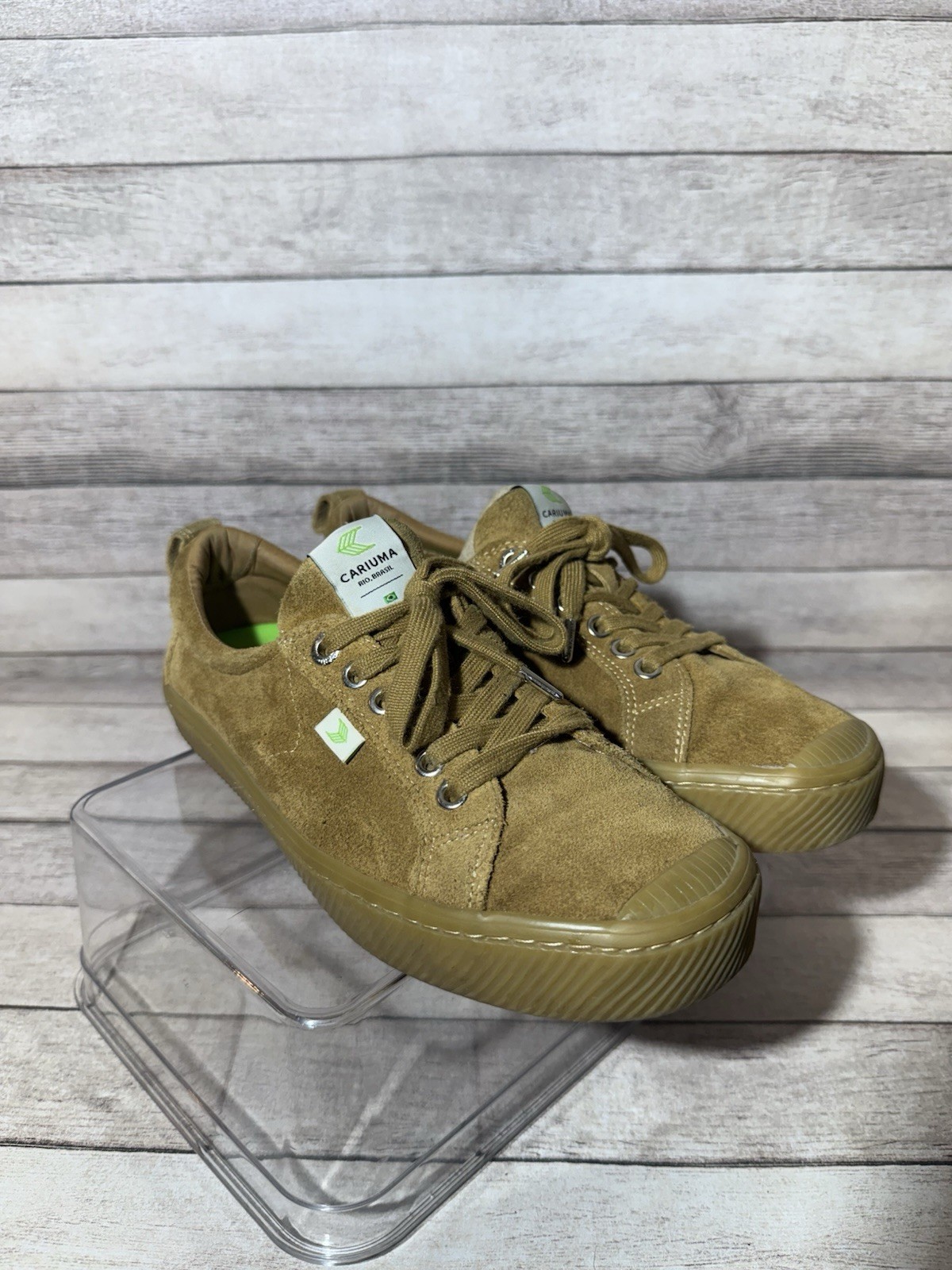 SAOLA Cariuma Sneakers Uomo 8 Donna 9 5 Marrone Scamosciato Scarpe Suola Gomma Marrone