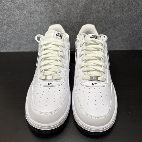 Nike Air Force 1 ‘07 White Black Outline Gr Eu 47.5 Herren Damen Weiß Schwarz - Bild 2 von 7