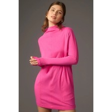 Daily Practice By Anthropologie Pink Long Sleeve Mock Neck Mini Dress XS Leisure