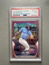 2023 Bowman Chrome Xavier Isaac Prospects Red Shimmer Refractor SSP #7/10 PSA 9