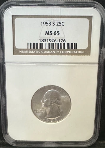 1953-S Washington Quarter MS65 NGC 90% Silver
