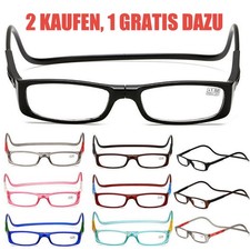 Faltbare Magnetische Lesebrille Snap Click Front Neck Hanging Brille +1.0~+4.0