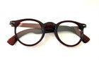 Dark Red Brown Thick Acetate ROUND Eyeglass Frames Men / Women Unisex Eyeglasses — photo 2