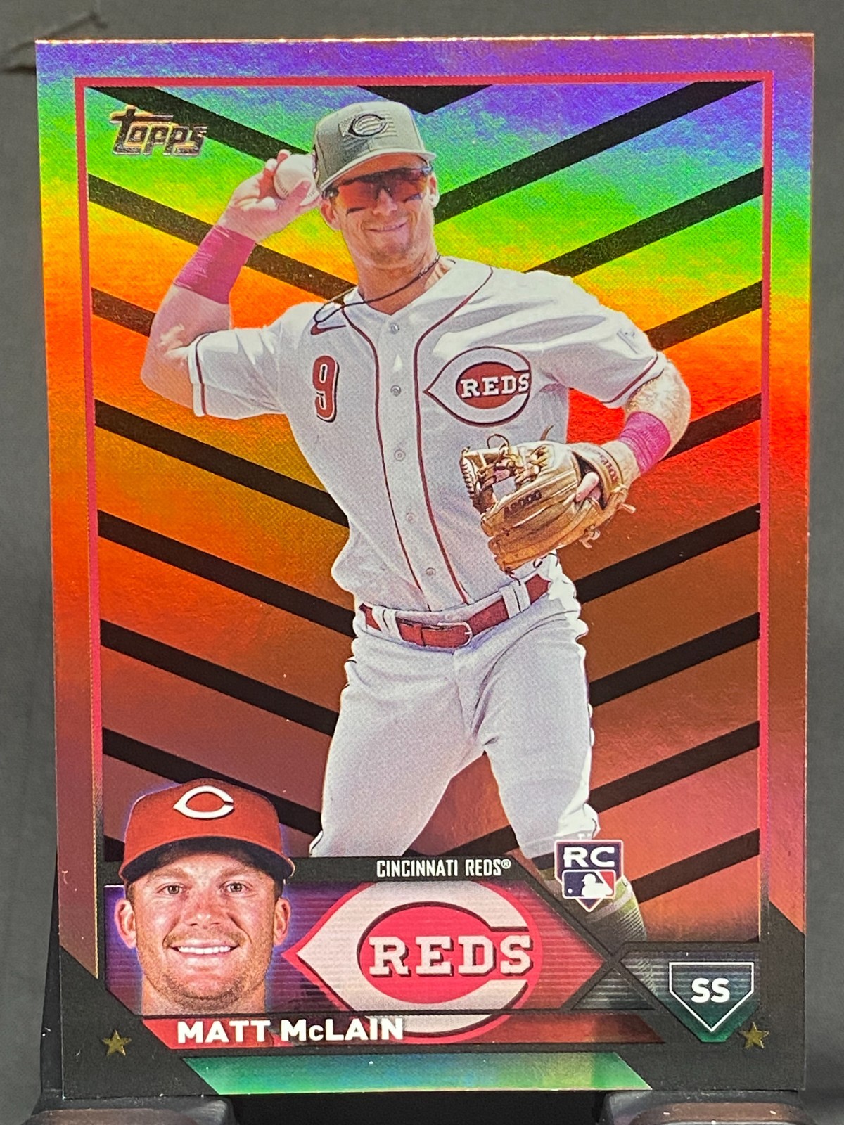 2023 Topps Update Matt McLain Rookie Orange & Black Foil #US199 Cincinnati RC (U