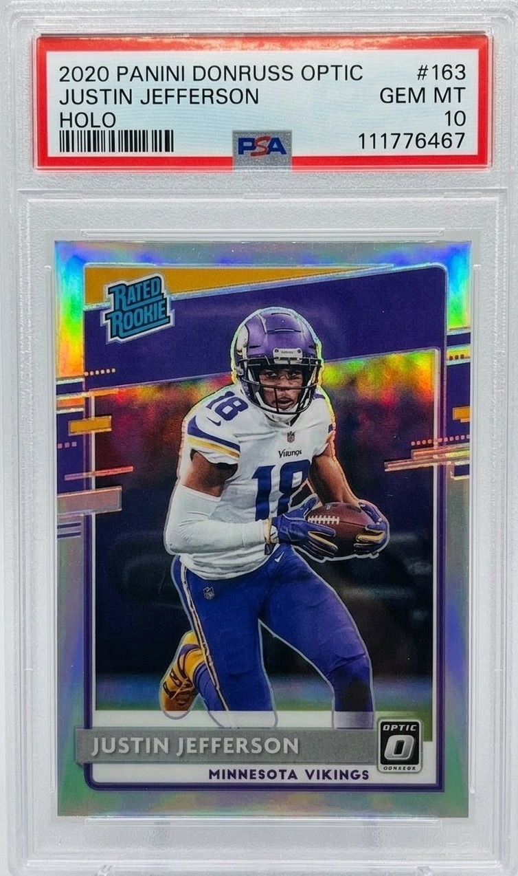 Justin Jefferson Panini Donruss Optic #163 Holo