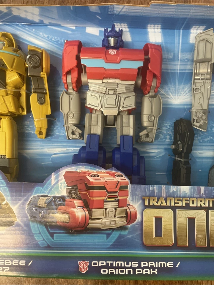 Figura de acción Transformers One Mega Changer 4pk Bumblebee Optimus Prime Megatron Foto 3 de 4