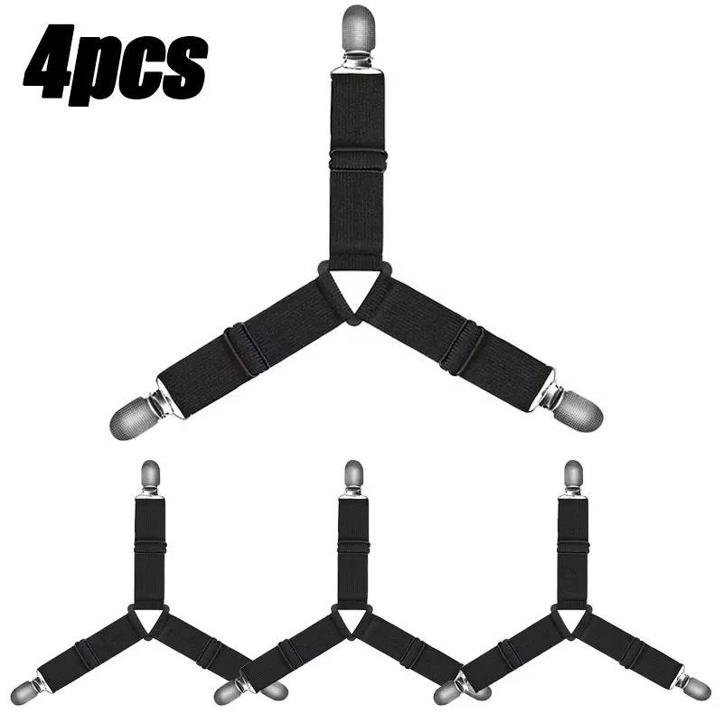 16/4Pcs/Set Adjustable Bed Sheet Grippers Belt Fastener Bed Sheet Clips Mattress