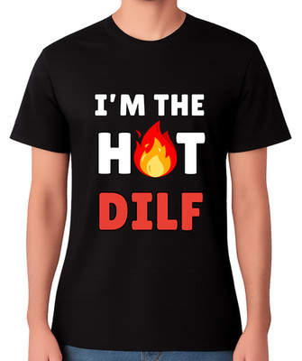 Lustiges T-Shirt I'm The Hot DILF sexy Hot Dad I'd Like To F#ck Geschenk Herren Shirt