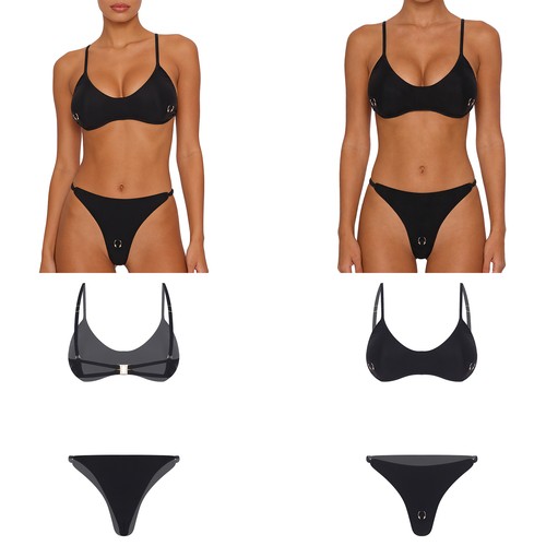 Damen Bikini Party BH Set Sonnenbaden Dessous Freizeit Nachtwäsche Lustig Bademode - Bild 1 von 18