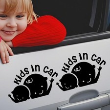 Kids in Car Sticker Decal Baby on Board Signs