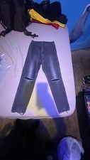 Skinny Ankle Waist Distressed Jeans