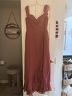 NEW Azazie Lyra Bridesmaid Dress: Terracotta A-Line Chiffon Dress Size A12 — photo 2