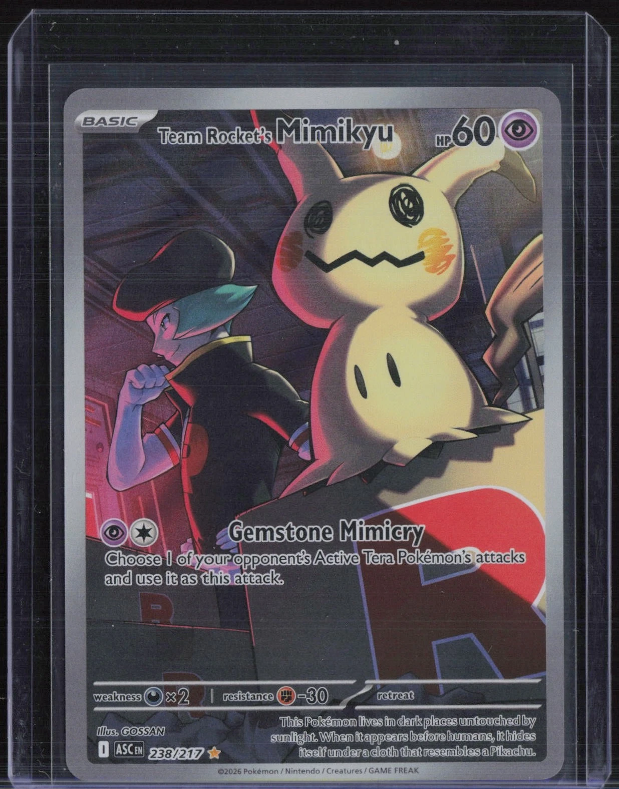 2026 Pokemon Ascended Heroes Illustration Rare #238 Team Rocket's Mimikyu