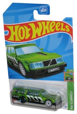 Hot Wheels HW Slammed 4/5 (2021) Green Volvo 240 Drift Wagon Toy Car 245/250